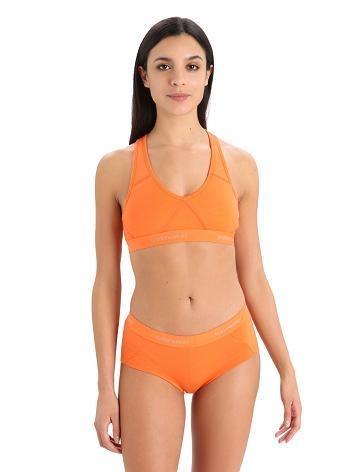 Dámské Podprsenky Icebreaker Merino Sprite Racerback Oranžové | CZ 1135NWYB
